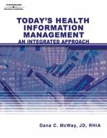 Today's health information management : an integrated approach /