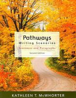 Pathways writing scenarios : sentences and paragraphs /