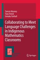 Collaborating to meet language challenges in indigenous mathematics classrooms /