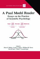 A Paul Meehl reader : essays on the practice of scientific psychology /