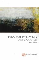 Personal Insolvency : act and analysis /