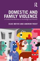 Domestic and family violence : a critical introduction to knowledge and practice /