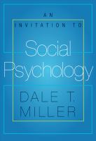 An invitation to social psychology : expressing and censoring the self /