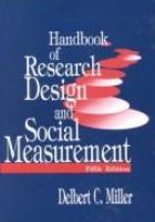 Handbook of research design and social measurement /
