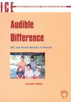 Audible difference : ESL and social identity in schools /