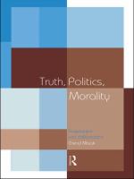 Truth, politics, morality : pragmatism and deliberation /