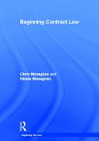 Beginning contract law /