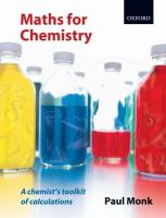 Maths for chemistry : a chemist's toolkit of calculations /