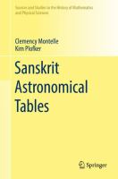 Sanskrit astronomical tables /