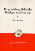 Essays in Islamic philosophy, theology, and mysticism /
