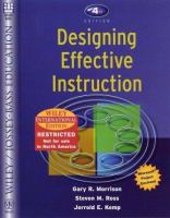 Designing effective instruction /