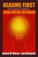 Readme first for a user's guide to qualitative methods /
