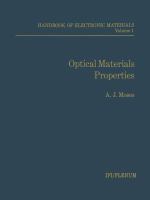 Optical materials properties /