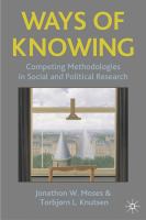 Ways of knowing : competing methodologies in social and political research /
