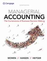 Managerial accounting : the cornerstone of business decision making /