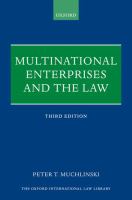 Multinational enterprises and the law /