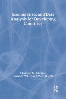 Econometrics and data analysis for developing countries /