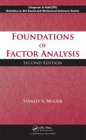 Foundations of factor analysis /