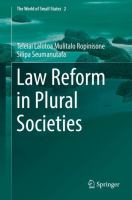 Law Reform in Plural Societies /