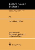 Nonparametric regression analysis of longitudinal data /