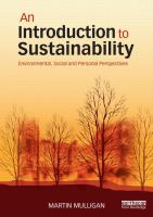 An introduction to sustainability : environmental, social and personal perspectives /