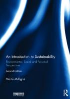 An introduction to sustainability : environmental, social and personal perspectives /