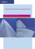 Contemporary issues in management and organisational behaviour /
