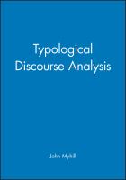 Typological discourse analysis : quantitative approaches to the study of linguistic function /