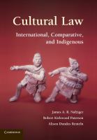 Cultural law : international, comparative, and indigenous /