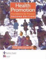 Health promotion : foundations for practice /