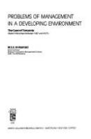 Problems of management in a developing environment : the case of Tanzania (state enterprises between 1967 and 1975) /