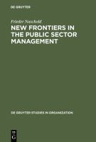 New frontiers in public sector management : trends and issues in state and local government in Europe /