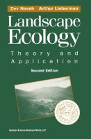 Landscape ecology : theory and application /