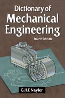 Dictionary of mechanical engineering /