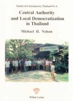 Central authority and local democratization in Thailand : a case study from Chachoengsao Province /