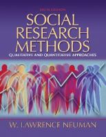 Social research methods : qualitative and quantitative approaches /