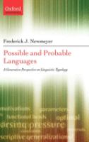 Possible and probable languages : a generative perspective on linguistic typology /