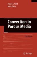 Convection in porous media /