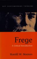 Frege : a critical introduction /