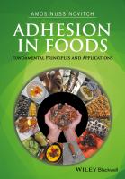 Adhesion in foods fundamental principles and applications /