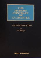 The modern contract of guarantee /