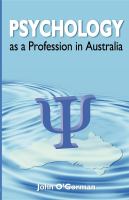 Psychology as a profession in Australia /
