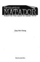 Operation Matador : Britain's war plans against the Japanese, 1918-1941 /