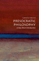 Presocratic philosophy : a very short introduction /