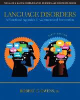 Language disorders : a functional approach to assessment and intervention /