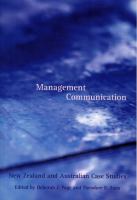 Management communication : New Zealand and Australian case studies /
