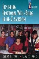 Fostering emotional well-being in the classroom /