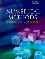 Numerical methods : principles, analyses, and algorithms /