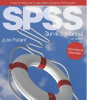 SPSS survival manual a step by step guide to data analysis using SPSS /