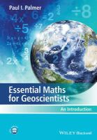 Essential maths for geoscientists : an introduction /